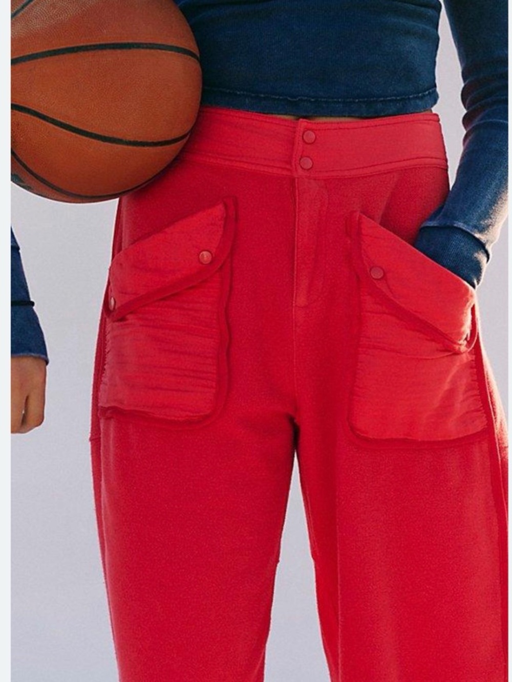 FP Movement by Free People Red Cargo Pocket Joggers